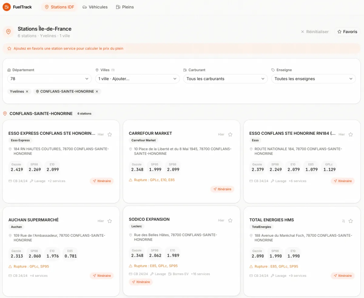 FuelTrack Outil — outil digital proposé par CreativConflans Conflans-Sainte-Honorine (78)