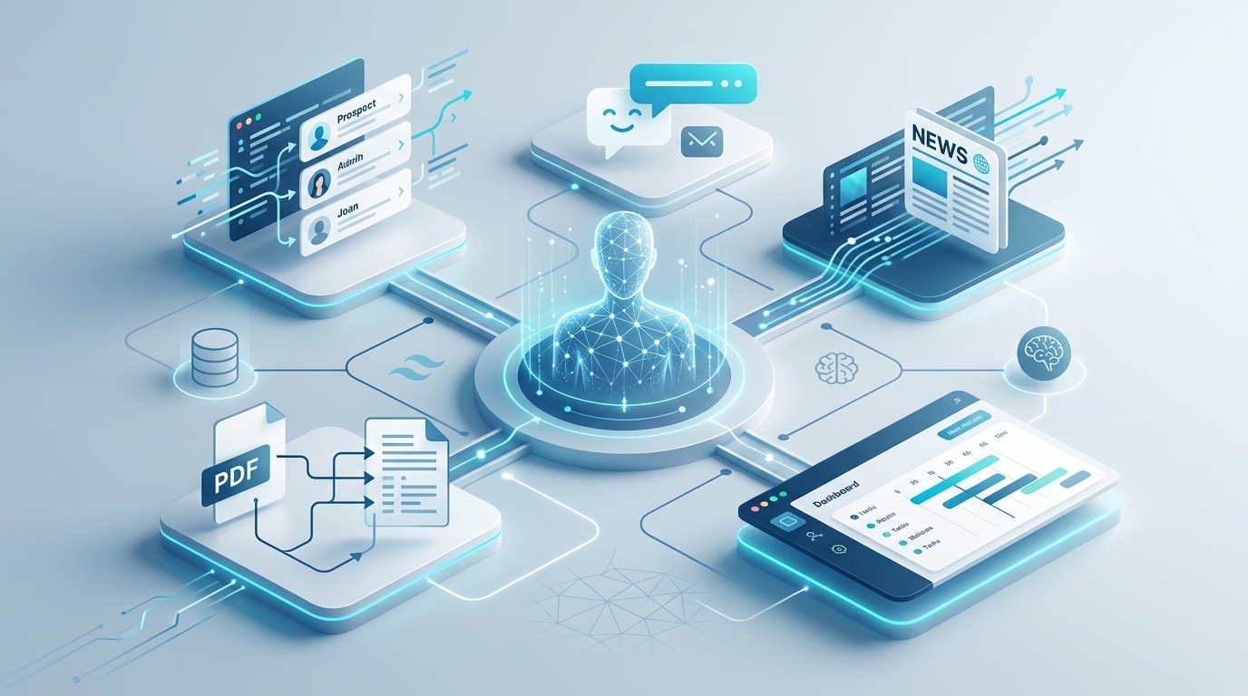 Schéma d'un agent IA orchestrant plusieurs outils et APIs dans un workflow automatisé