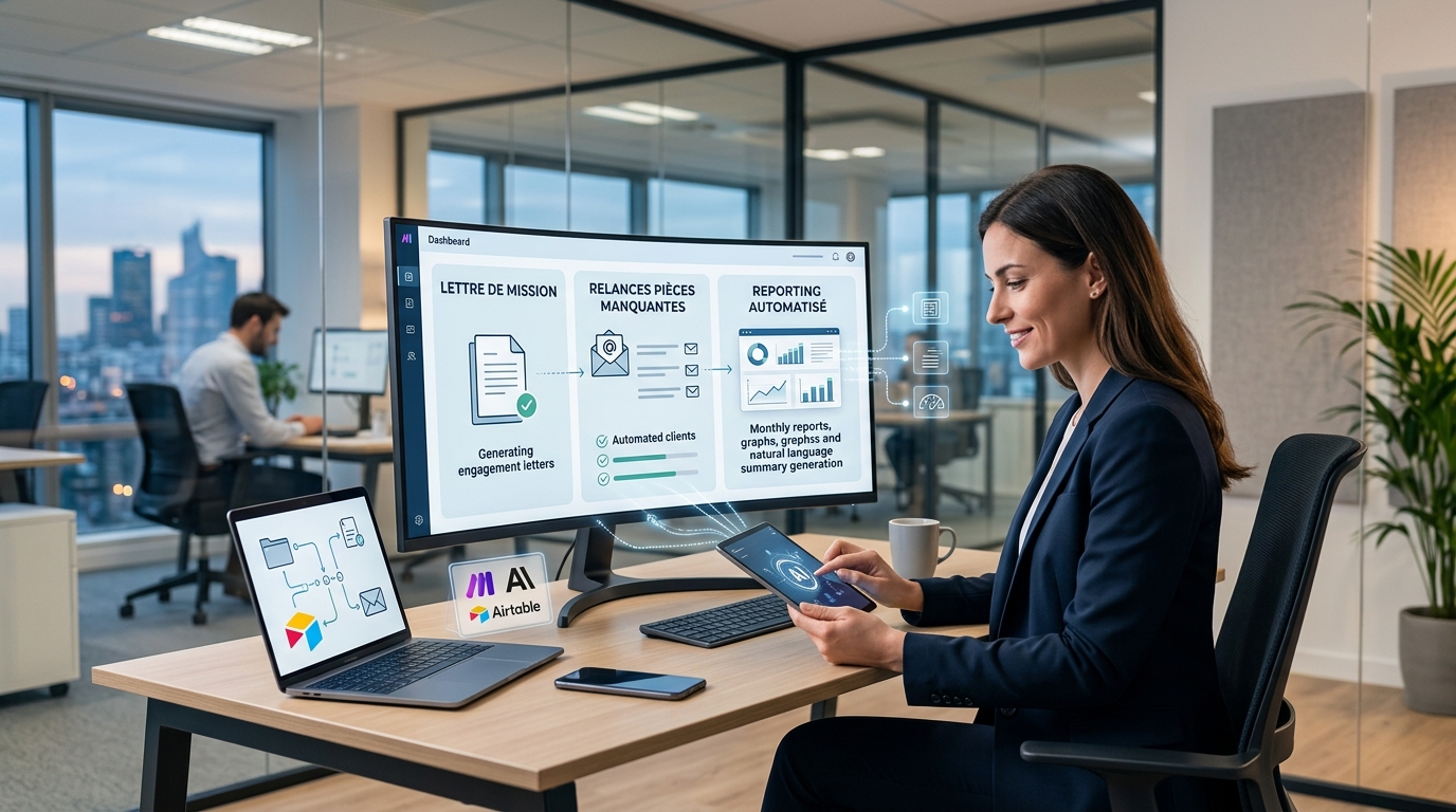 Agent IA pour cabinet comptable : lettres de mission, relances et reporting automatisés