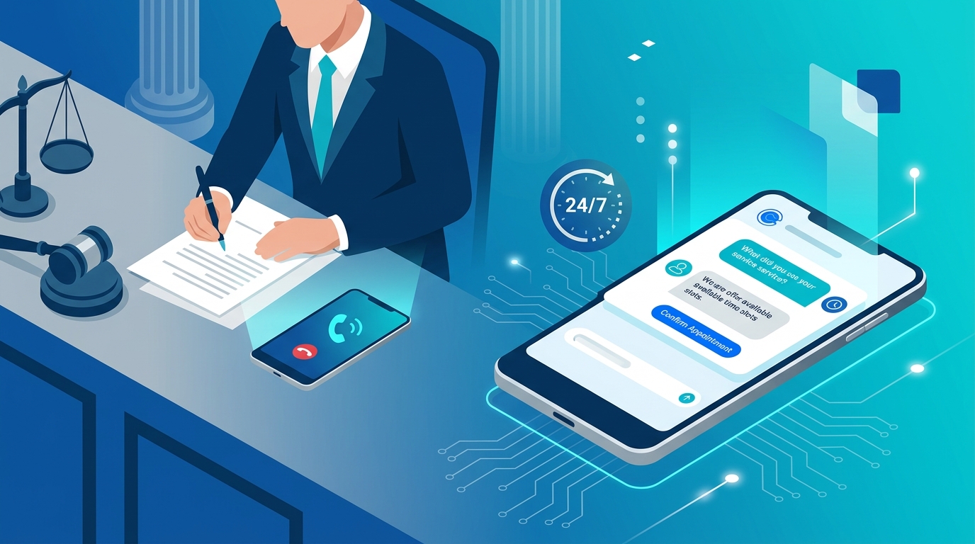 Cabinet d'avocat : chatbot IA et prise de rendez-vous automatisée pour ne plus décrocher pendant les audiences