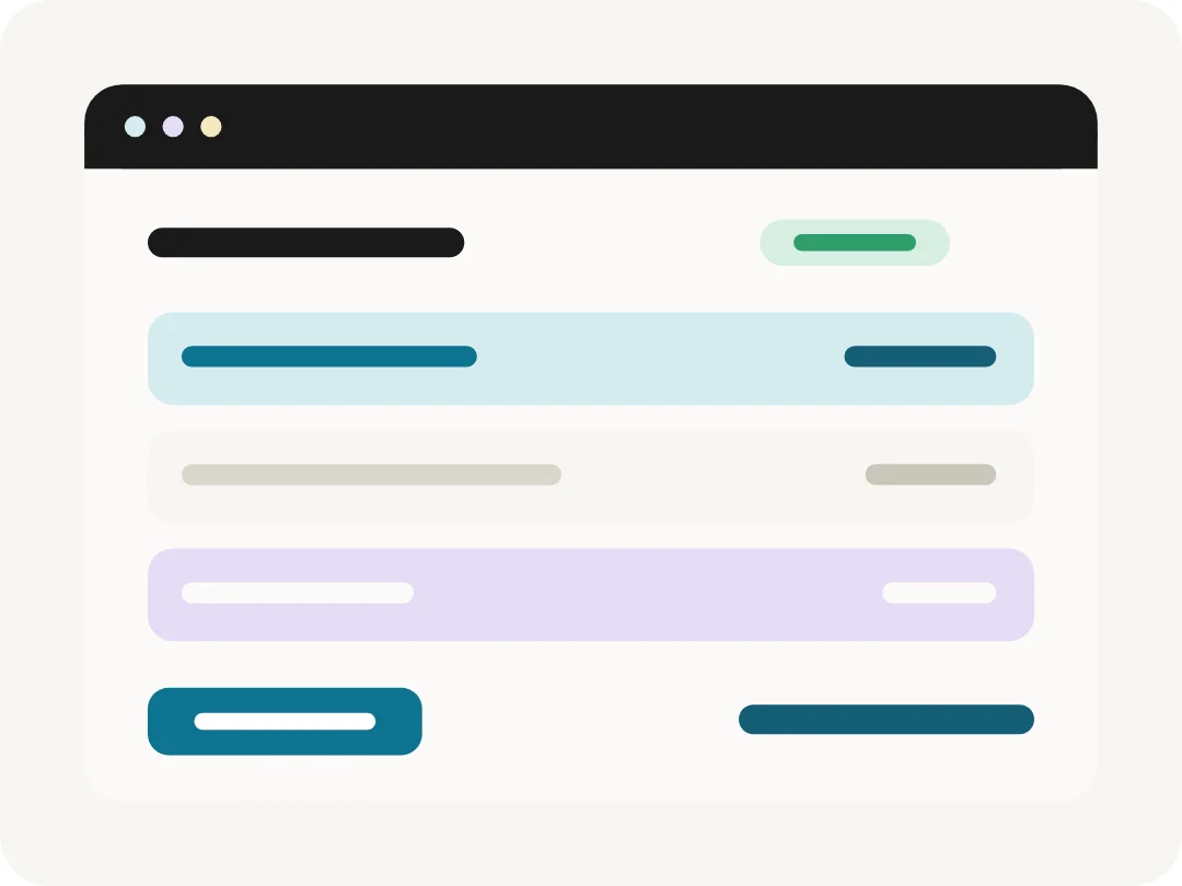 Maquette abstraite d'un devis d'application web sur mesure