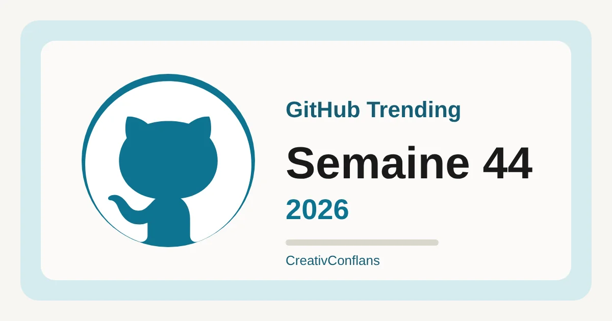 GitHub Trending semaine 44 2026 : les dépôts IA qui montent