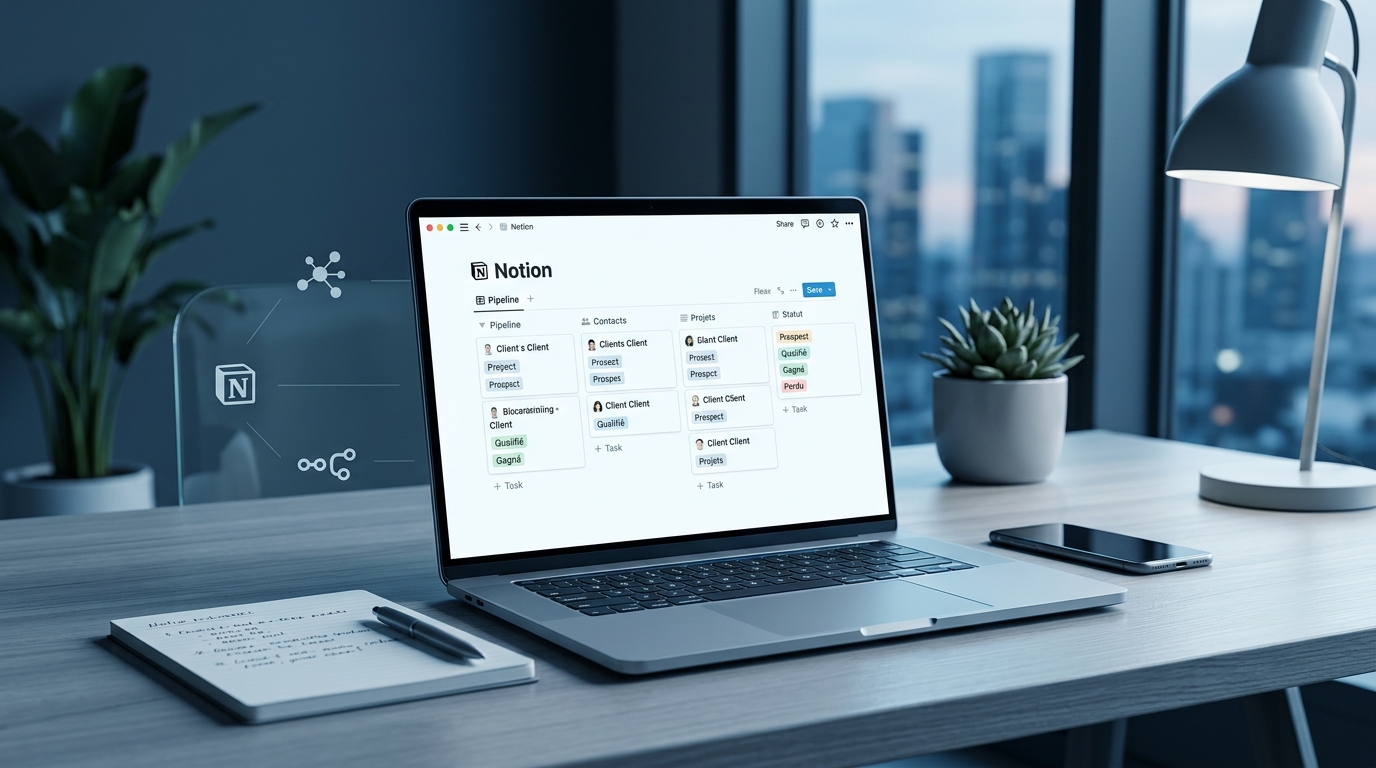 Notion comme CRM léger : la solution idéale pour les indépendants