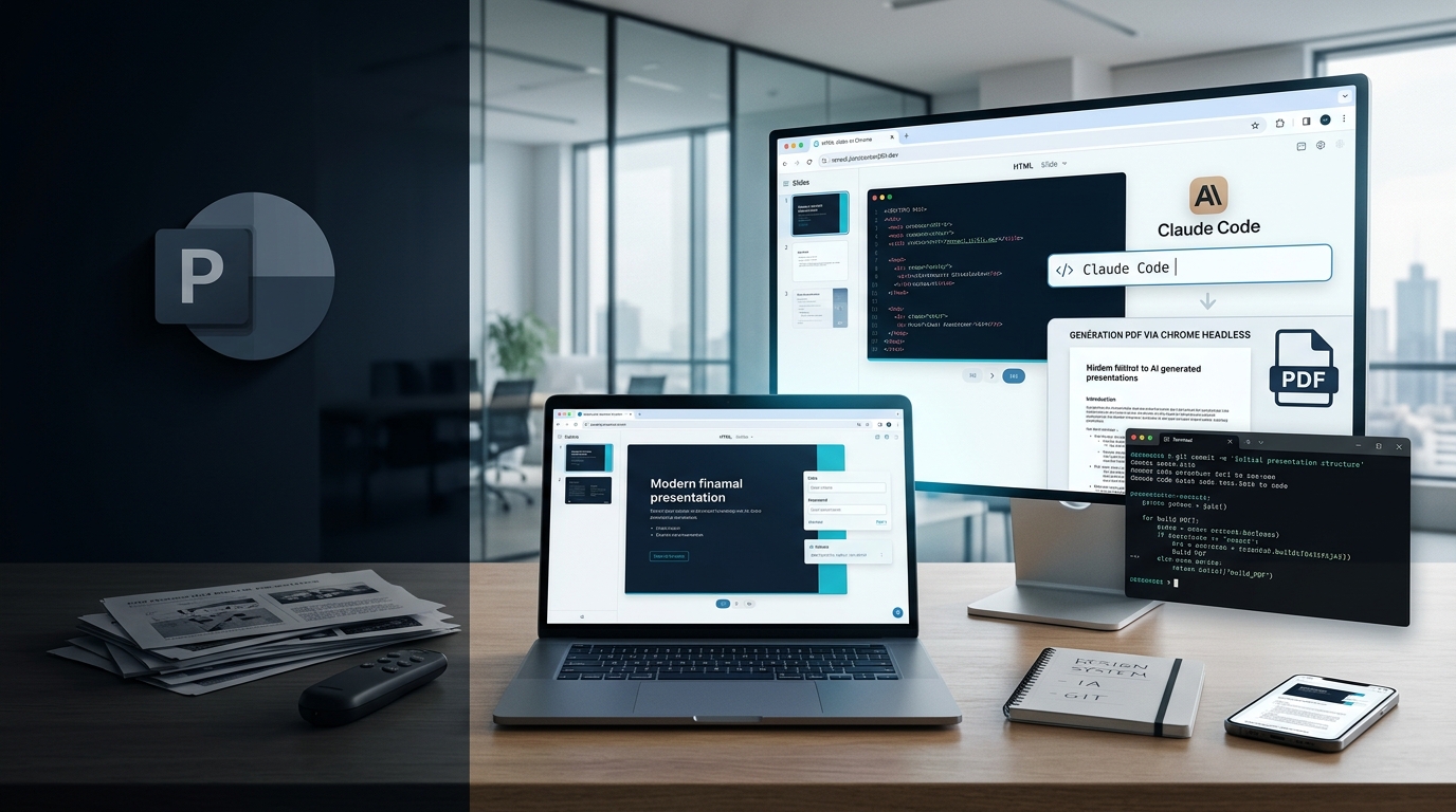 PowerPoint en 2026 : pourquoi je passe au HTML+PDF généré par IA